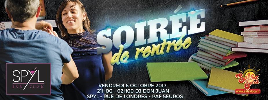 affiche facebook Soirée de rentrée - 6 octobre 2017